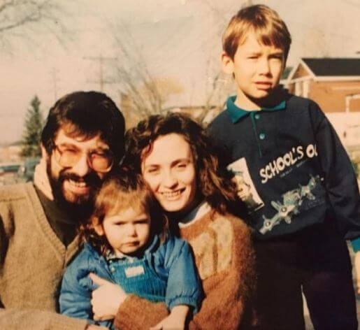 Michaela Constantine with her family back in the 90s.